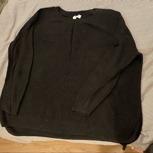 Tunic Length, Classic Black Sweater